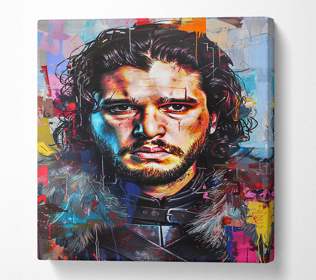  A Canvas Print of Portrait Of Jon Snow Canvas Wall Art