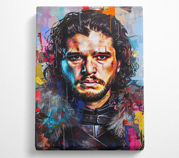  A Canvas Print of Portrait Of Jon Snow Canvas Wall Art