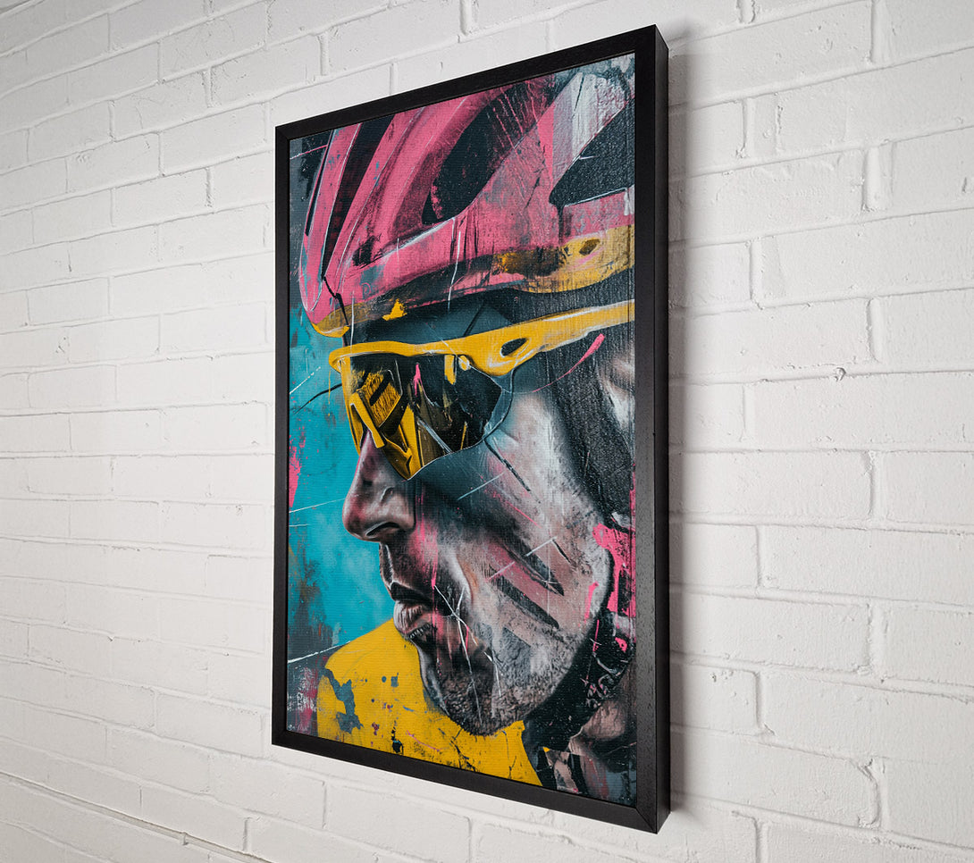  A Canvas Print of The Cyclist Canvas Print