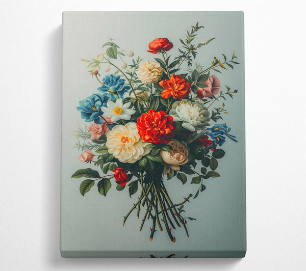  A Canvas Print of A Grand Floral Arrangement Canvas Print