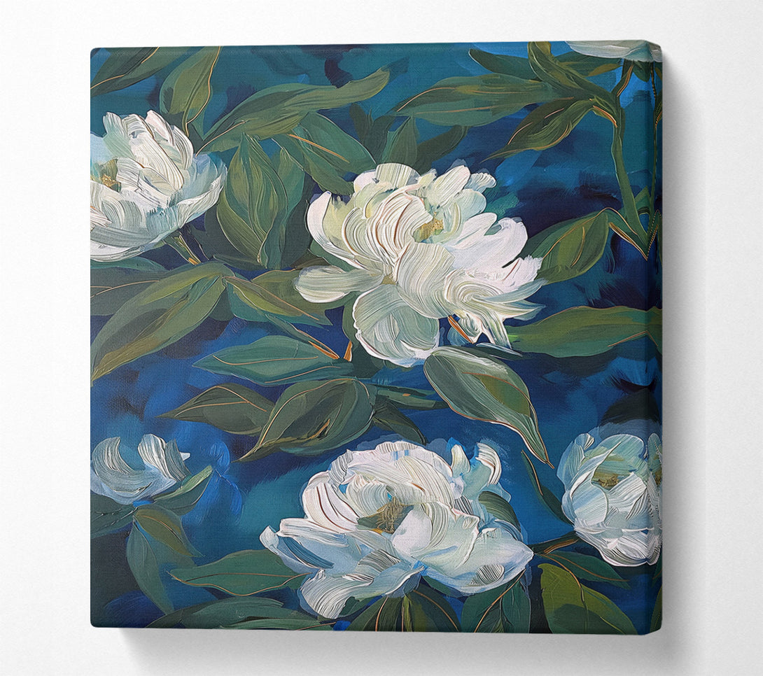  A Canvas Print of Moonlight Peonies Canvas Art