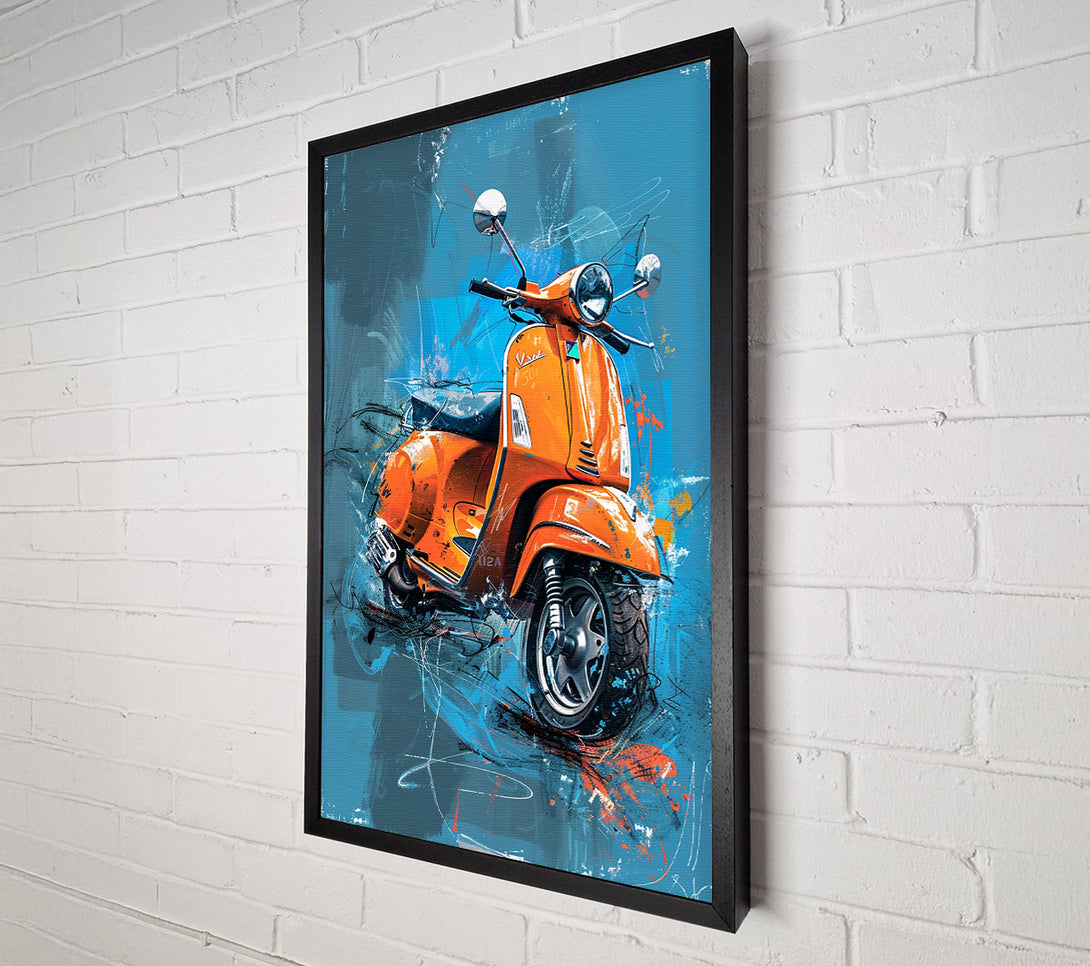  A Canvas Print of Urban Vespa Canvas Print