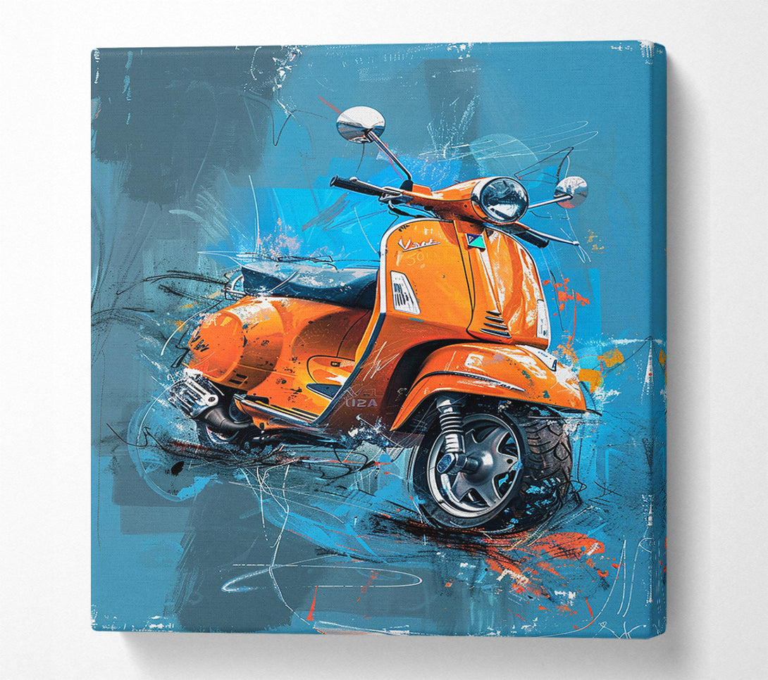  A Canvas Print of Urban Vespa Canvas Print