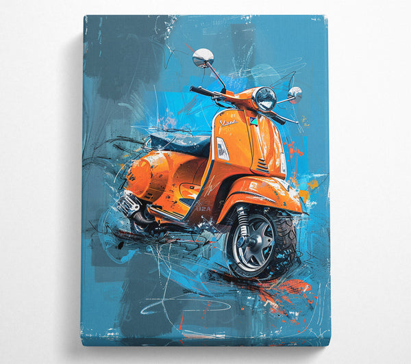  A Canvas Print of Urban Vespa Canvas Print