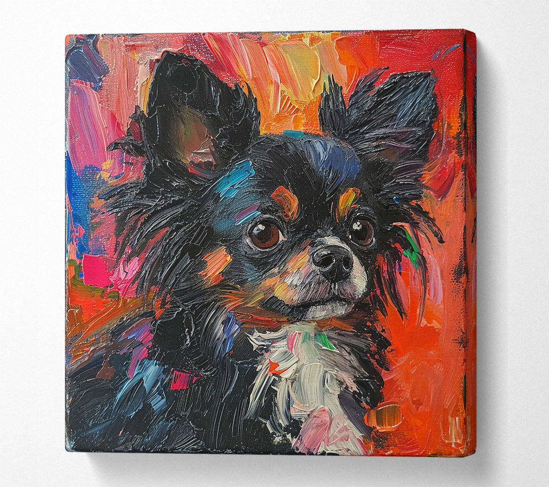  A Canvas Print of Chihuahua In Red Canvas Art