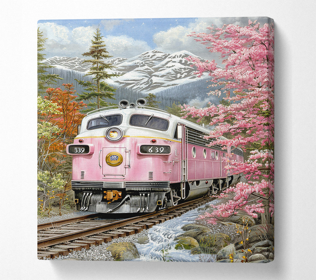  A Canvas Print of The Pink Train Canvas Art