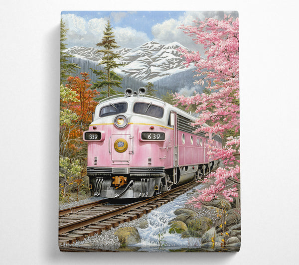  A Canvas Print of The Pink Train Canvas Art