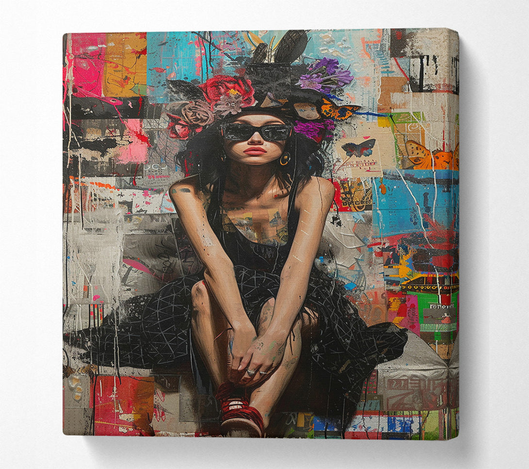  A Canvas Print of Flower Crowned Beauty Canvas Print