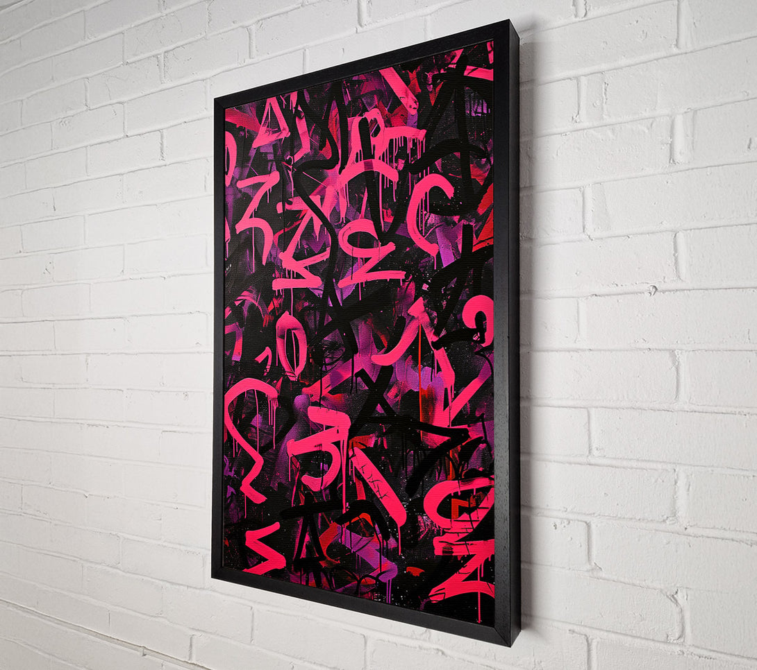  A Canvas Print of Pink Graffiti Canvas Print
