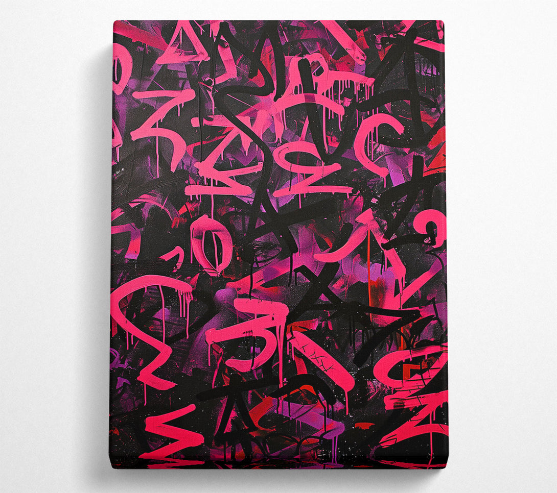  A Canvas Print of Pink Graffiti Canvas Print