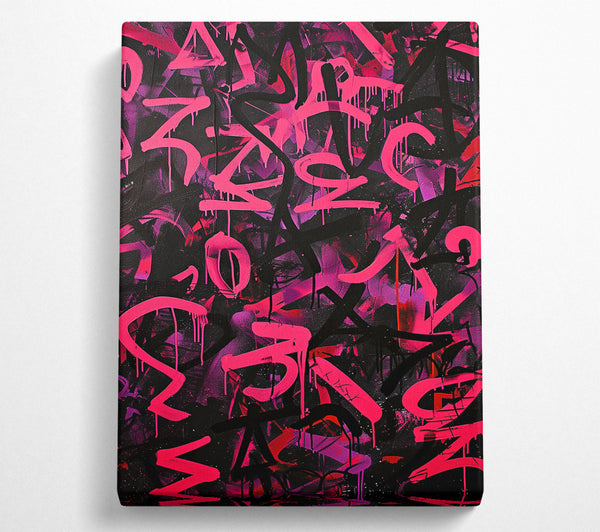  A Canvas Print of Pink Graffiti Canvas Print