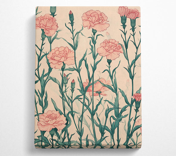  A Canvas Print of Carnation Garden Canvas Print