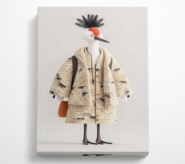  A Canvas Print of Cranes In Kimono Canvas Wall Art