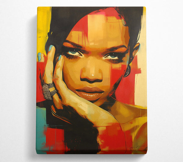  A Canvas Print of The Rihanna Portrait Canvas Art