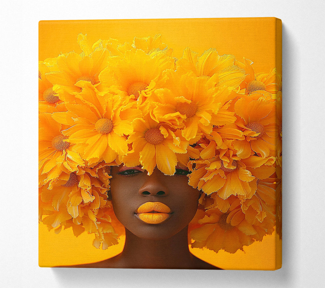  A Canvas Print of Golden Sunflower Queen Canvas Print