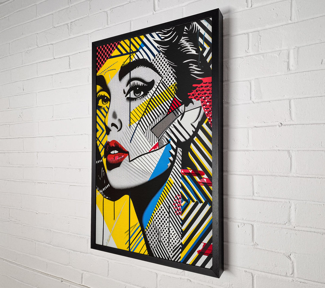  A Canvas Print of Cubism-Inspired Portrait Canvas Print