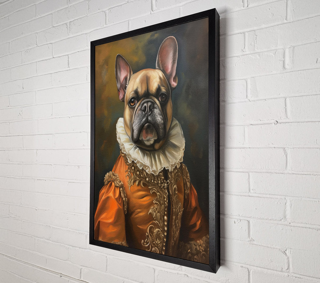  A Canvas Print of Frenchie In Ruff Canvas Art