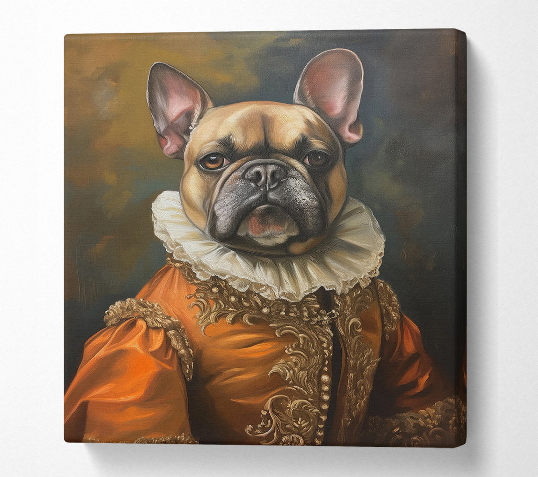  A Canvas Print of Frenchie In Ruff Canvas Art