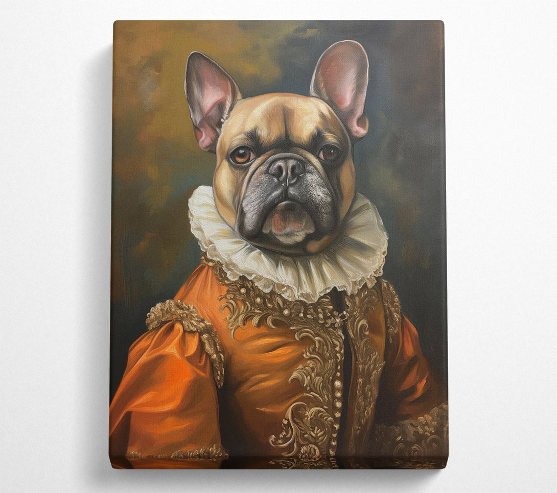  A Canvas Print of Frenchie In Ruff Canvas Art