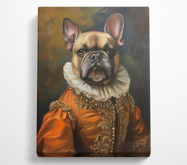  A Canvas Print of Frenchie In Ruff Canvas Art