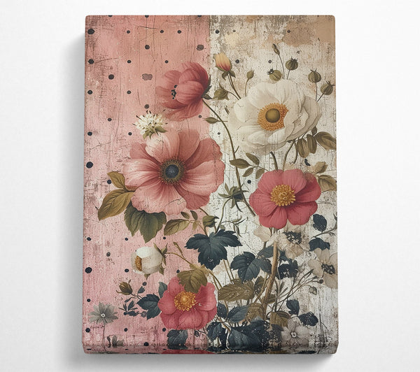  A Canvas Print of Vintage Floral Canvas Art