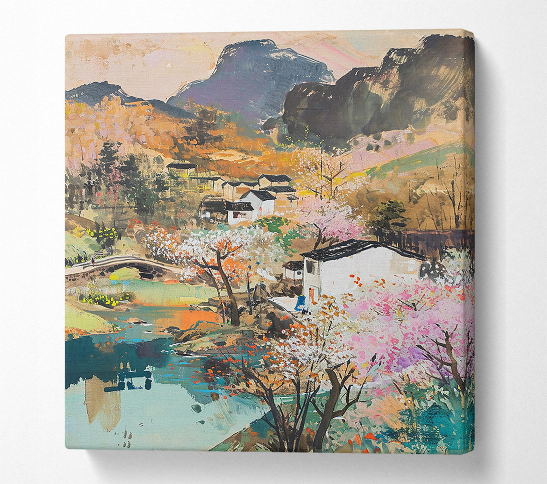  A Canvas Print of Misty Blossoms Canvas Art
