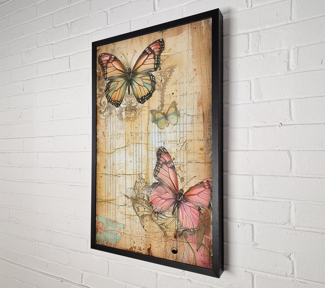  A Canvas Print of Vintage Butterflies Canvas Art