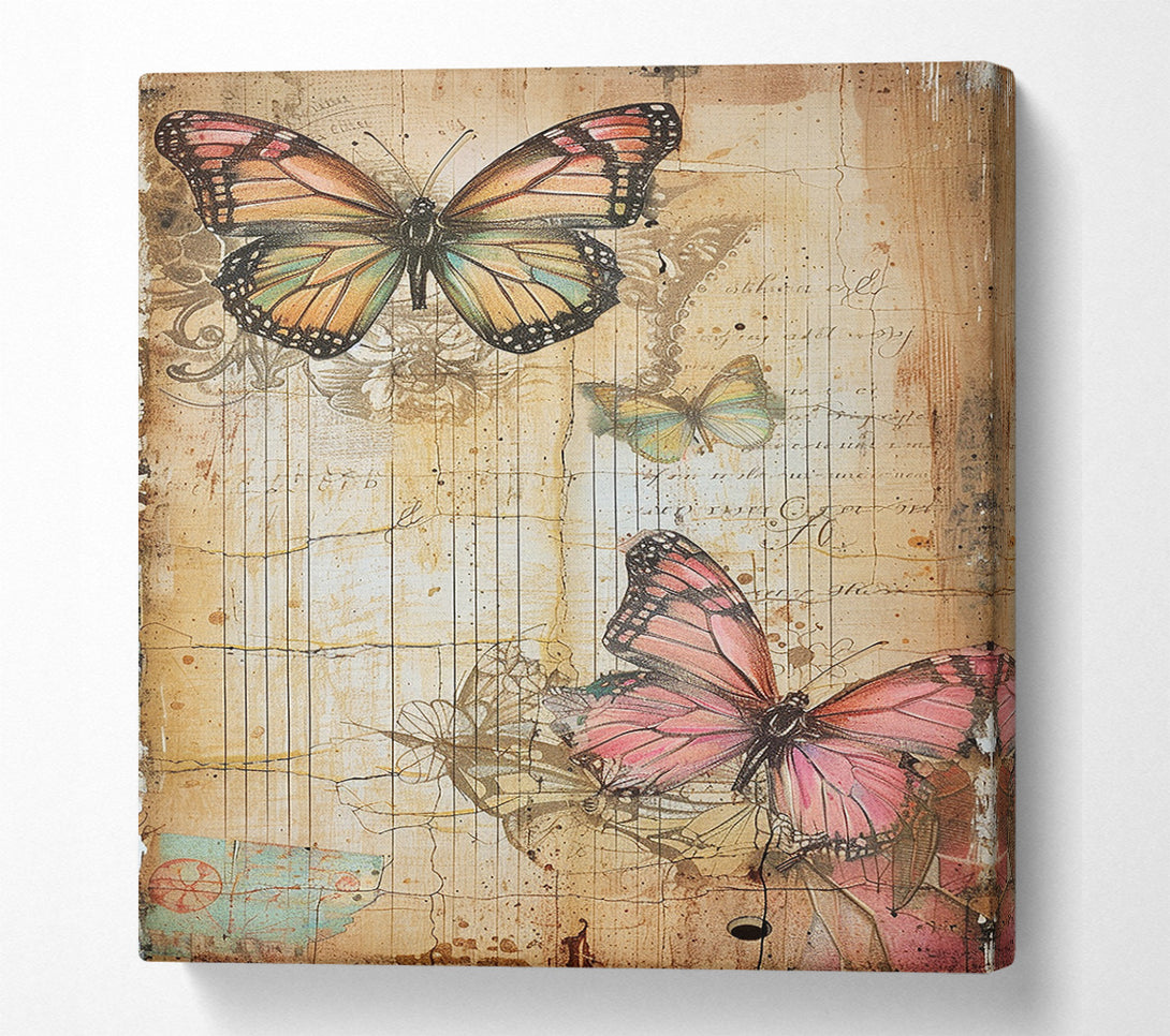  A Canvas Print of Vintage Butterflies Canvas Art