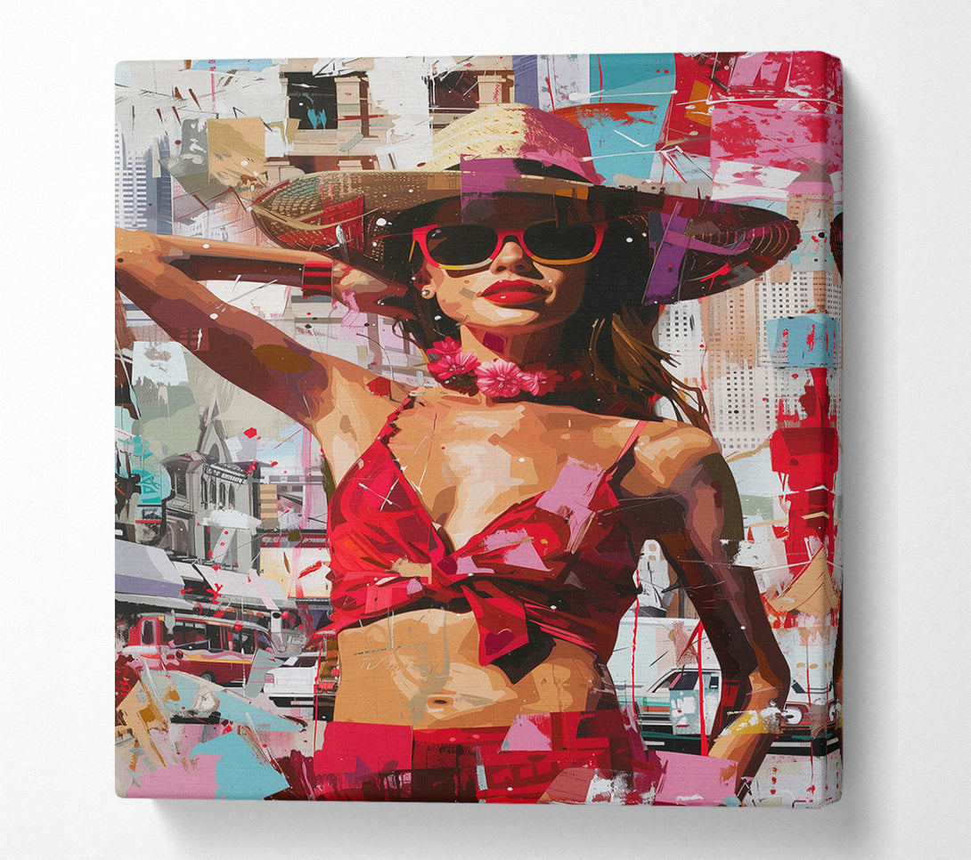  A Canvas Print of City Girl Canvas Wall Art