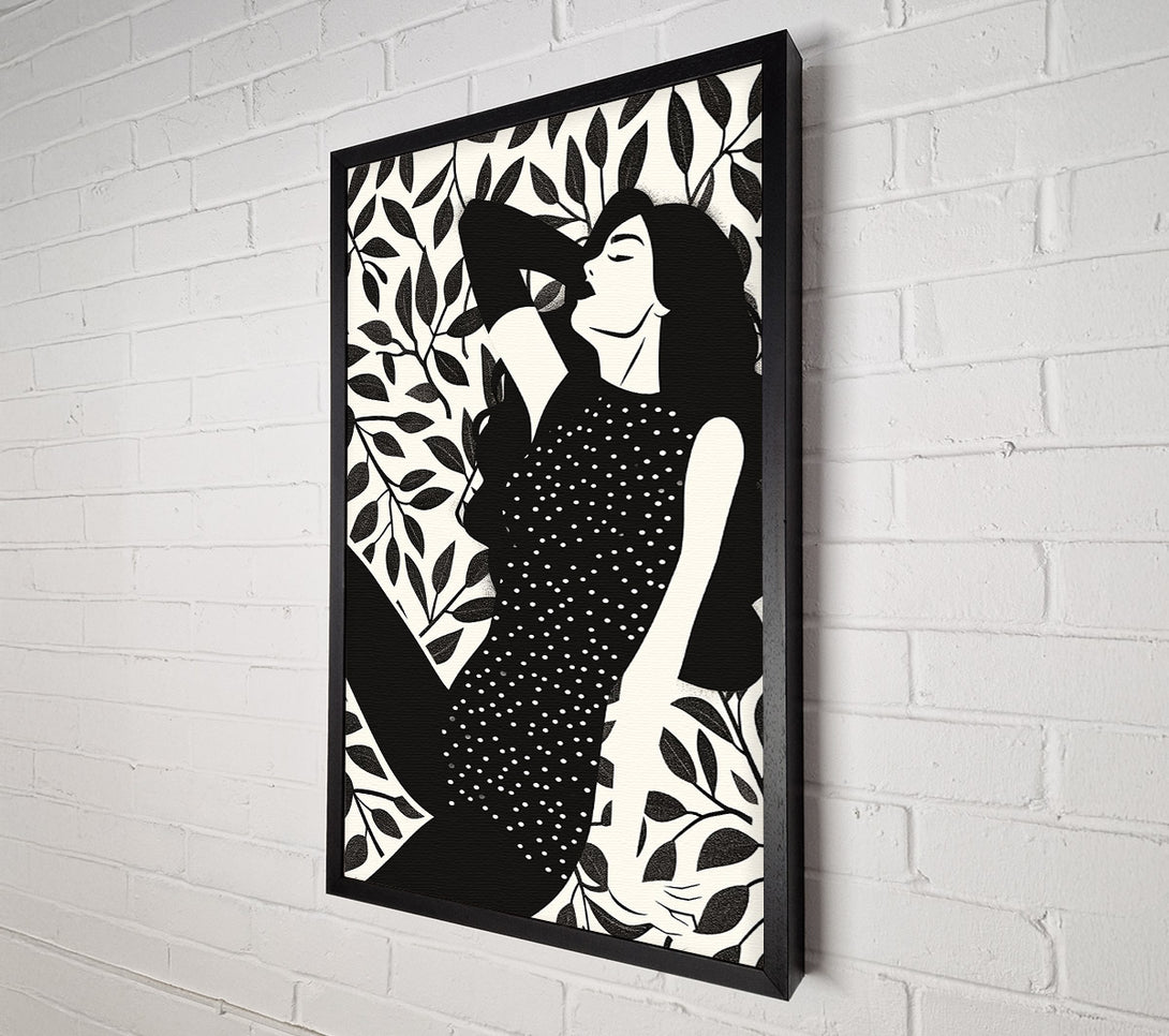  A Canvas Print of A Woman Amidst The Leaves Canvas Art