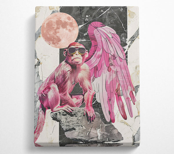  A Canvas Print of The Pink Monkey Canvas Art
