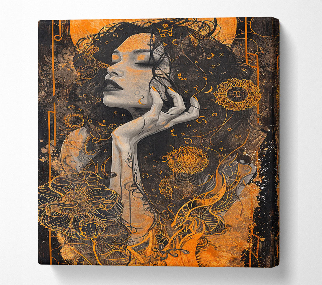  A Canvas Print of Whispers Of The Golden Moon Canvas Wall Art