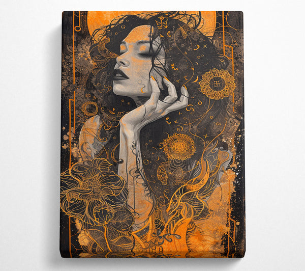  A Canvas Print of Whispers Of The Golden Moon Canvas Wall Art