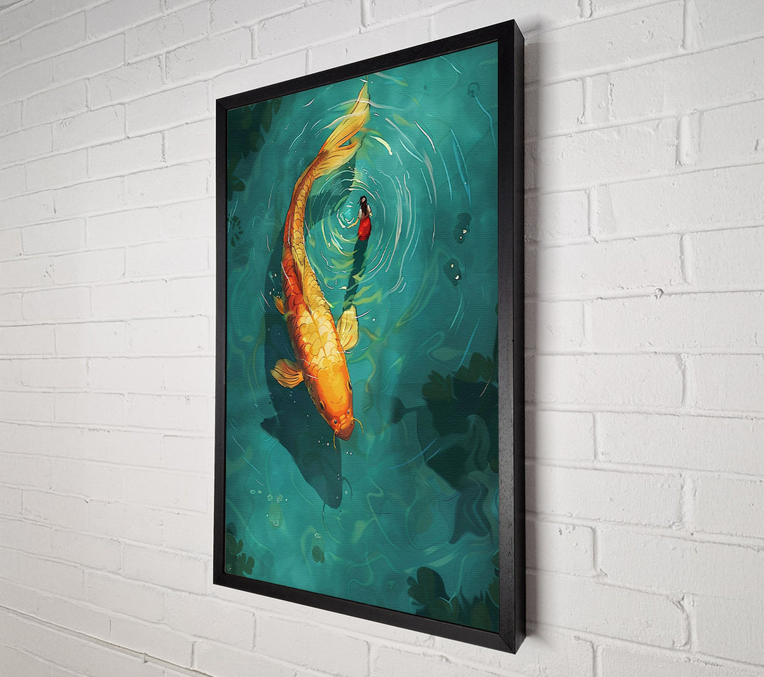  A Canvas Print of The Girl And The Koi Canvas Wall Art