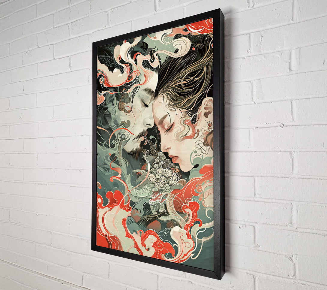  A Canvas Print of The Kiss Of The Dragon Canvas Art