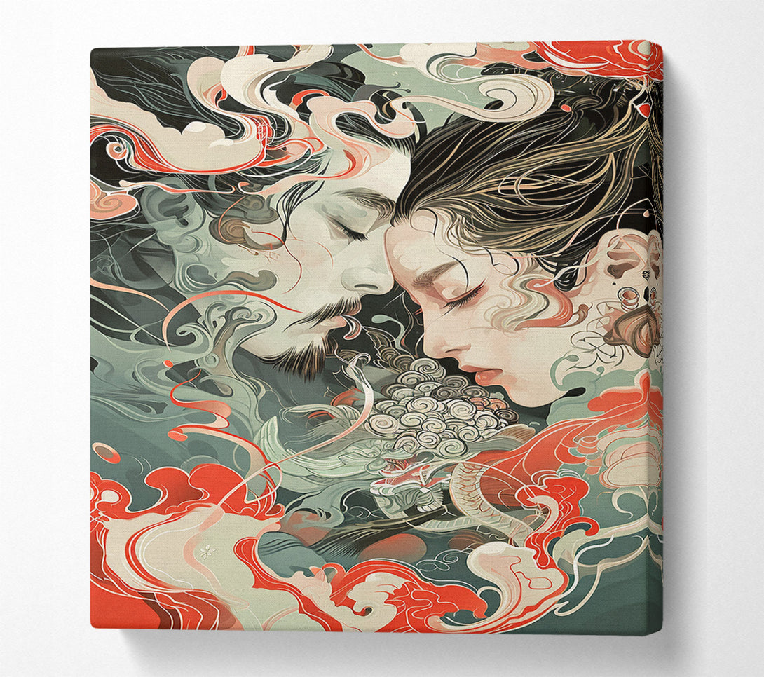  A Canvas Print of The Kiss Of The Dragon Canvas Art