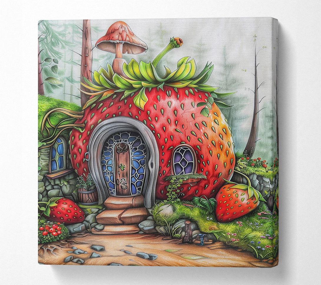  A Canvas Print of Strawberry Home Canvas Wall Art
