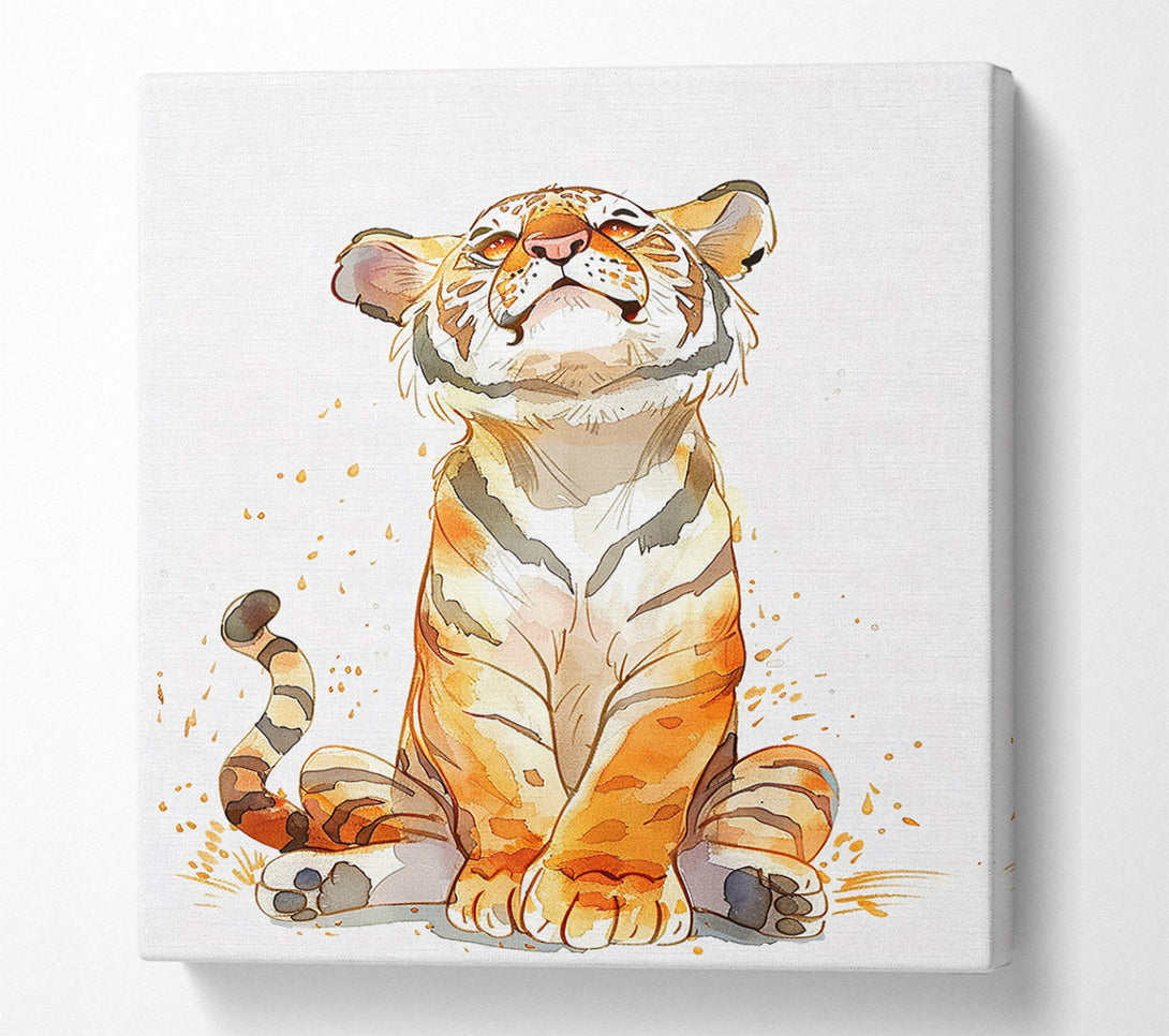  A Canvas Print of Curious Tiger Canvas Wall Art
