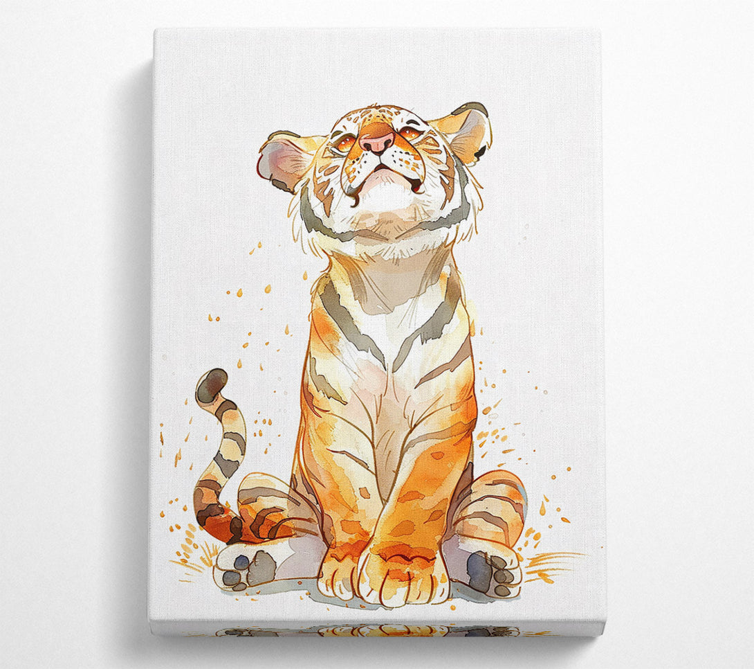  A Canvas Print of Curious Tiger Canvas Wall Art
