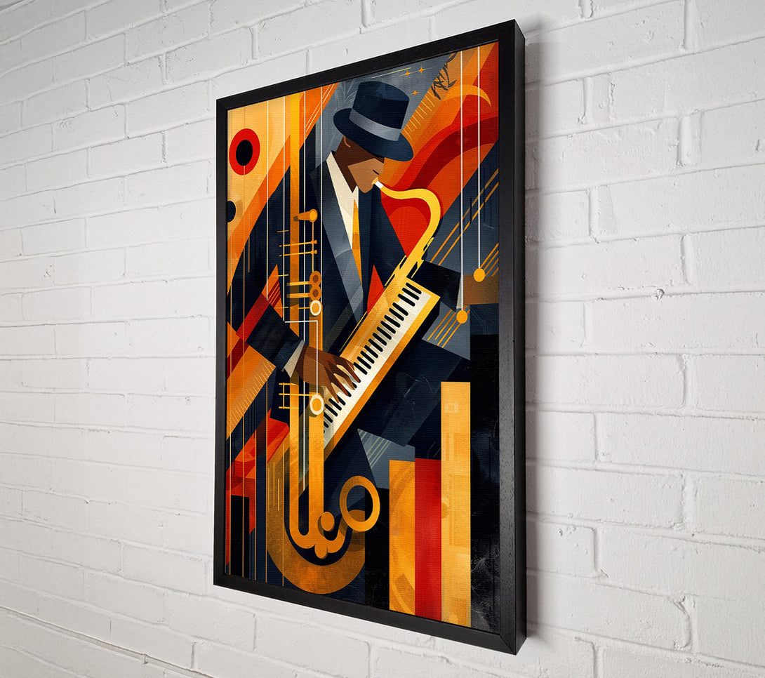  A Canvas Print of Saxophone Player Canvas Print