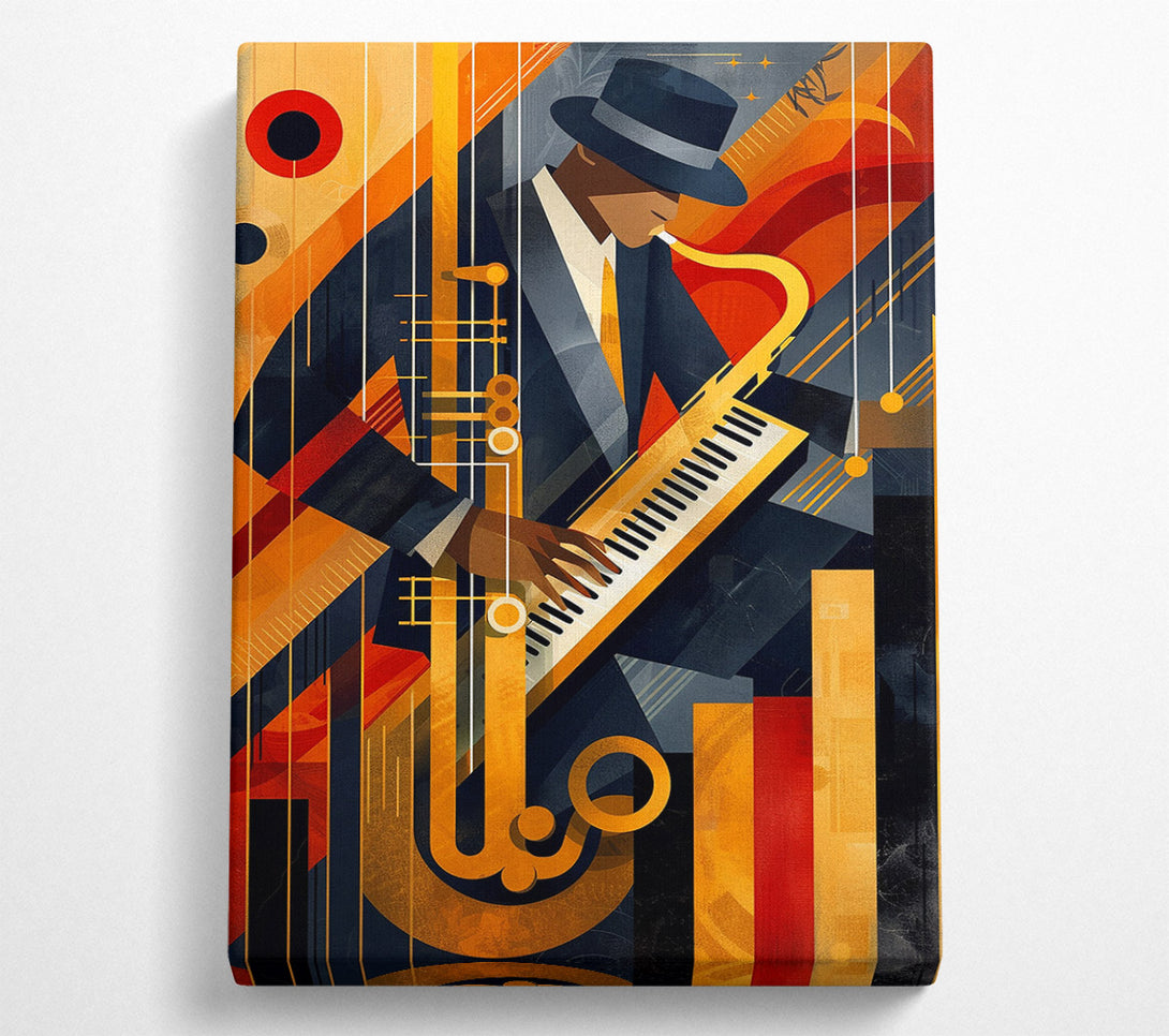  A Canvas Print of Saxophone Player Canvas Print