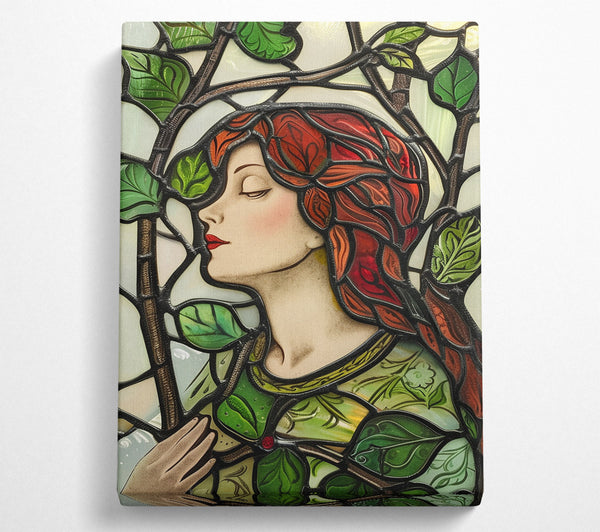  A Canvas Print of The Lady Of The Leaves Canvas Print