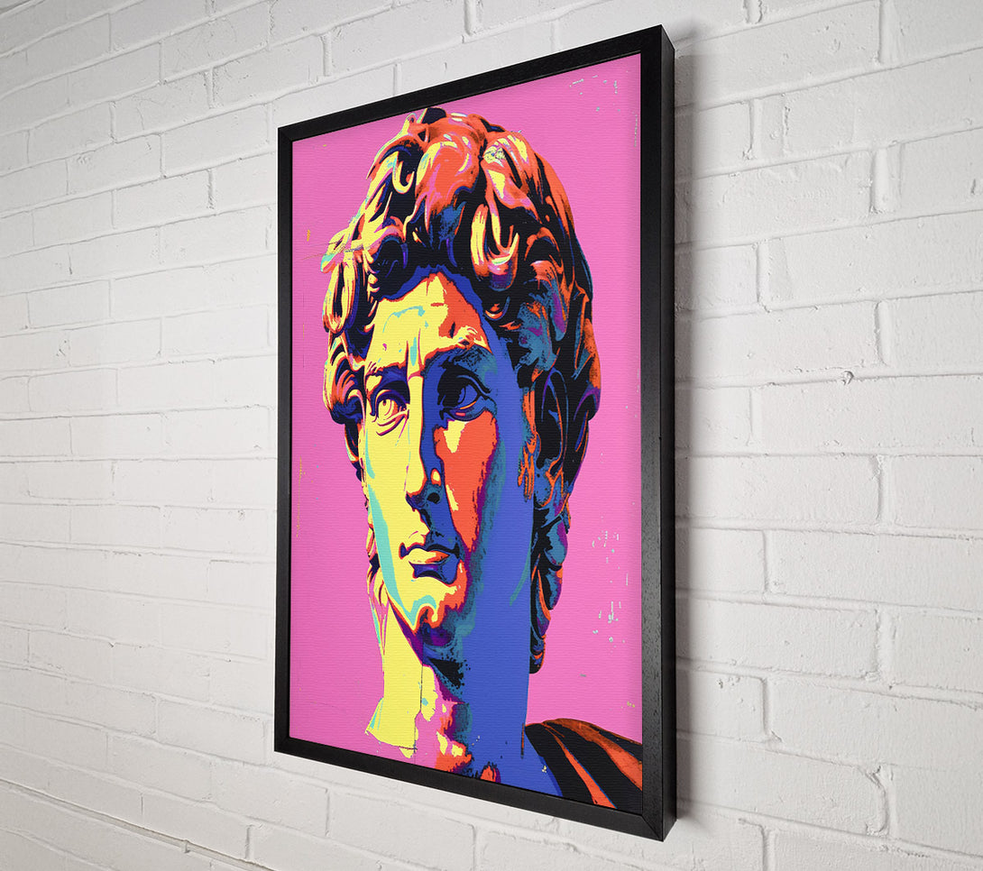  A Canvas Print of Statue In Pop Art Canvas Wall Art