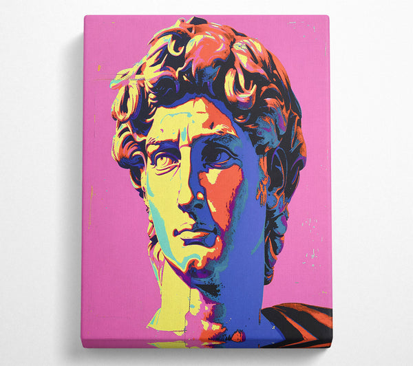 A Canvas Print of Statue In Pop Art Canvas Wall Art