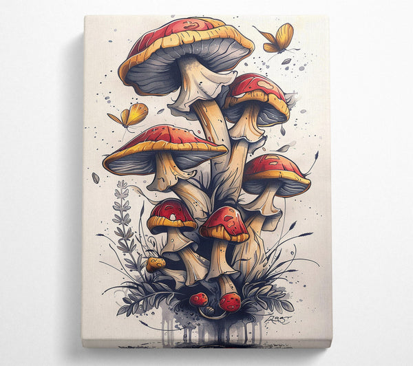  A Canvas Print of Fungi Forest Canvas Art