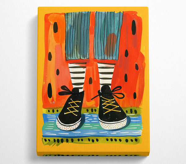  A Canvas Print of Stripes And Sneakers Canvas Wall Art