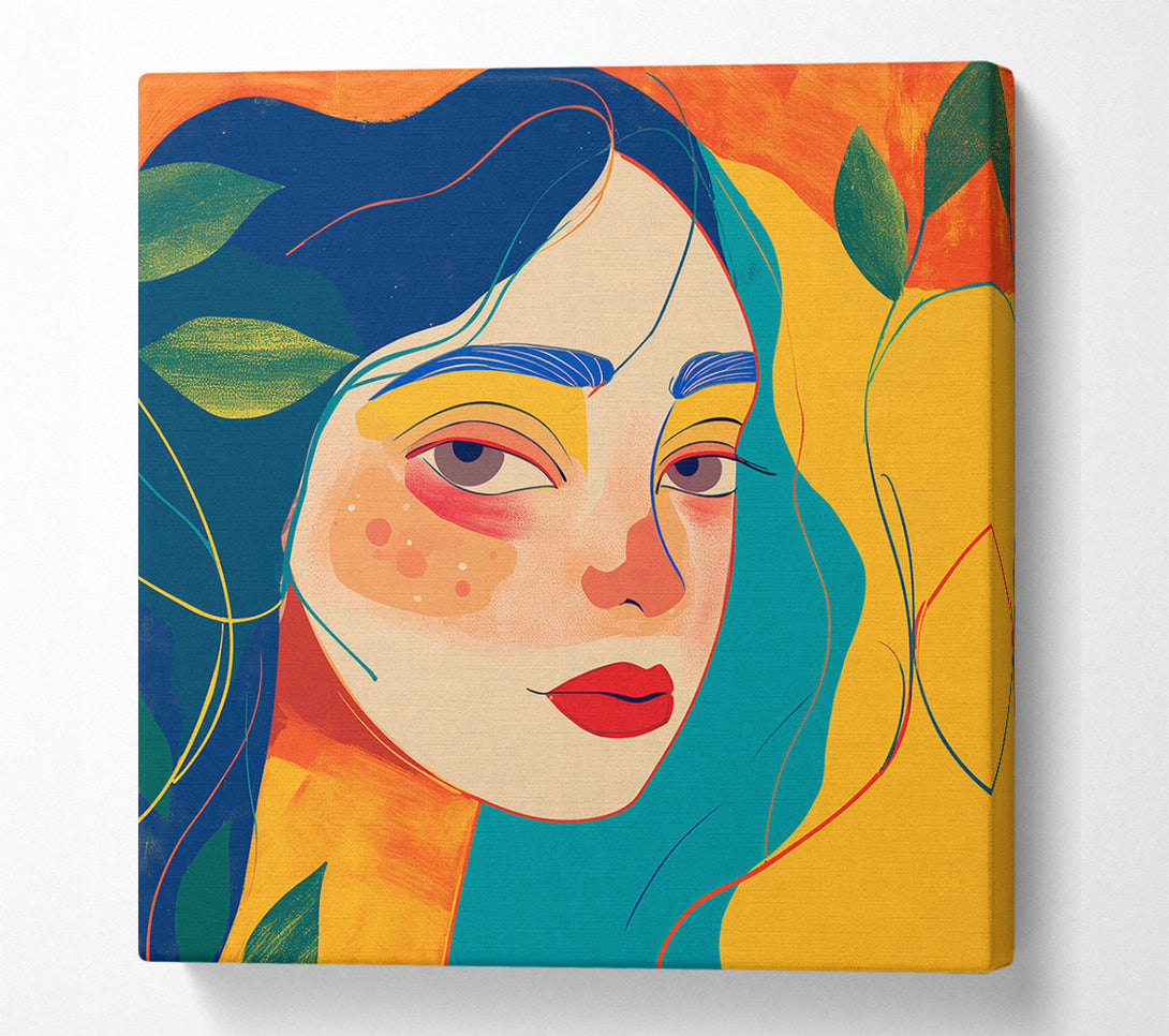  A Canvas Print of A Colorful Portrait Canvas Print