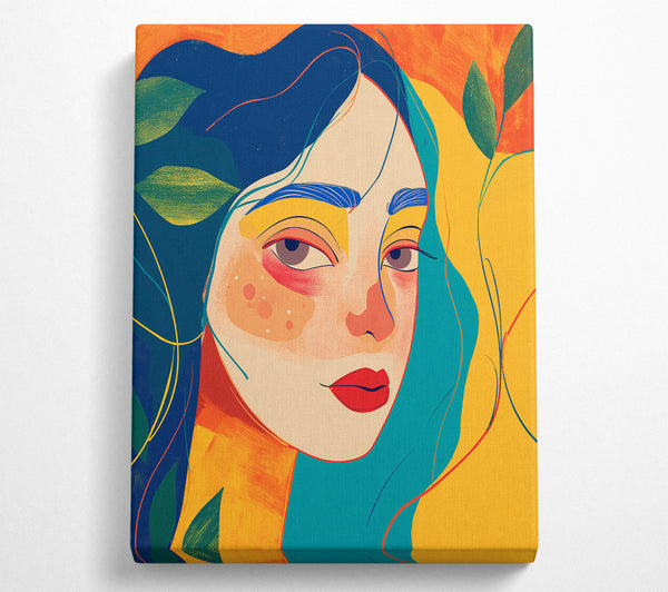  A Canvas Print of A Colorful Portrait Canvas Print