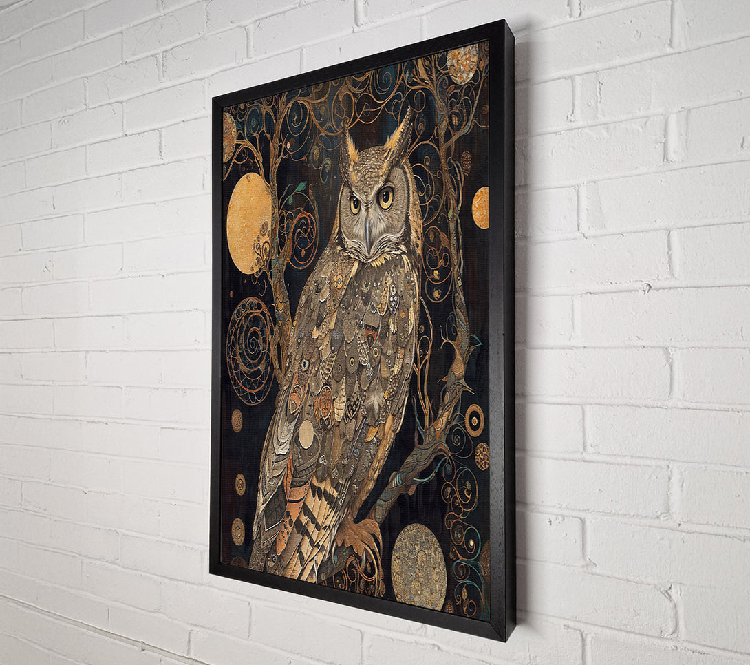 A Canvas Print of Owl In The Moonlight Canvas Print