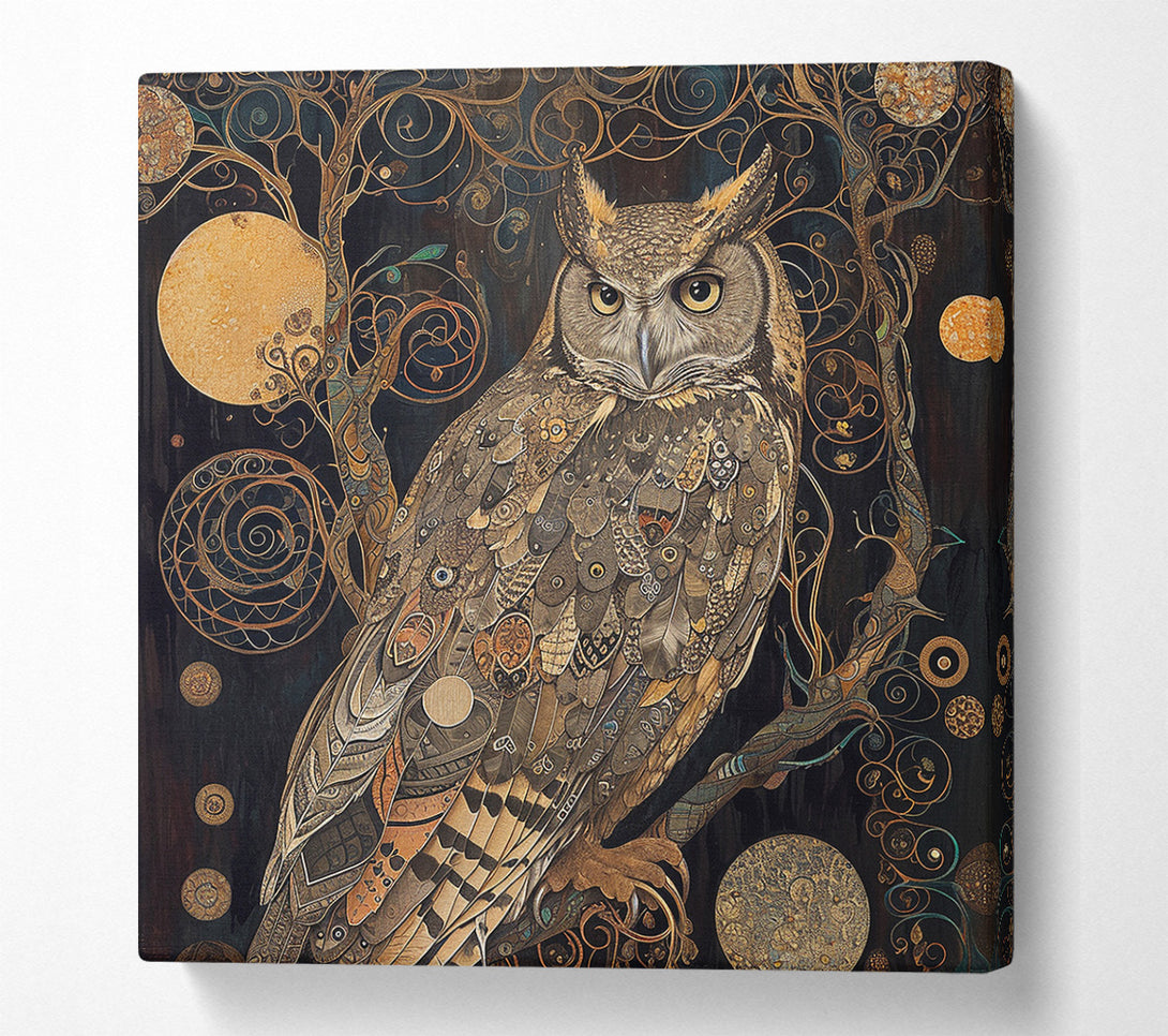  A Canvas Print of Owl In The Moonlight Canvas Print